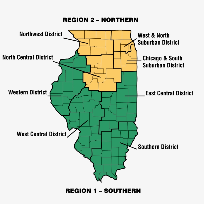 Iacac District Map - Northwest Illinois, transparent png #3747655