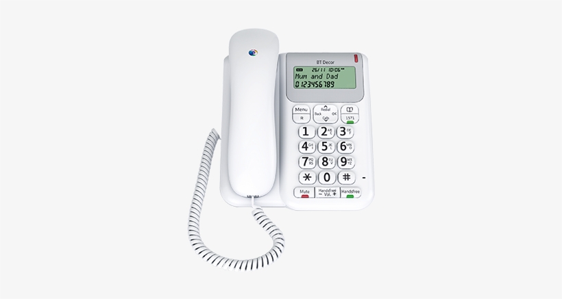 Prev - Bt Decor 1200 Corded Phone - Chalk White, transparent png #3748039
