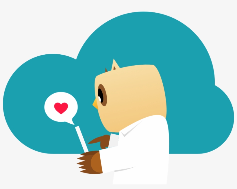 Owl Sideprofile Heart - Portable Network Graphics, transparent png #3748227