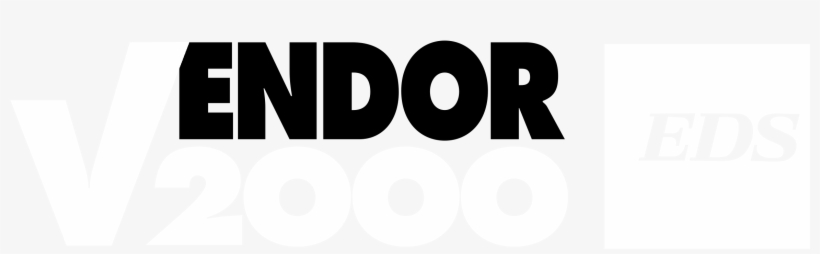 Vendor 2000 Logo Black And White - Graphics, transparent png #3748395