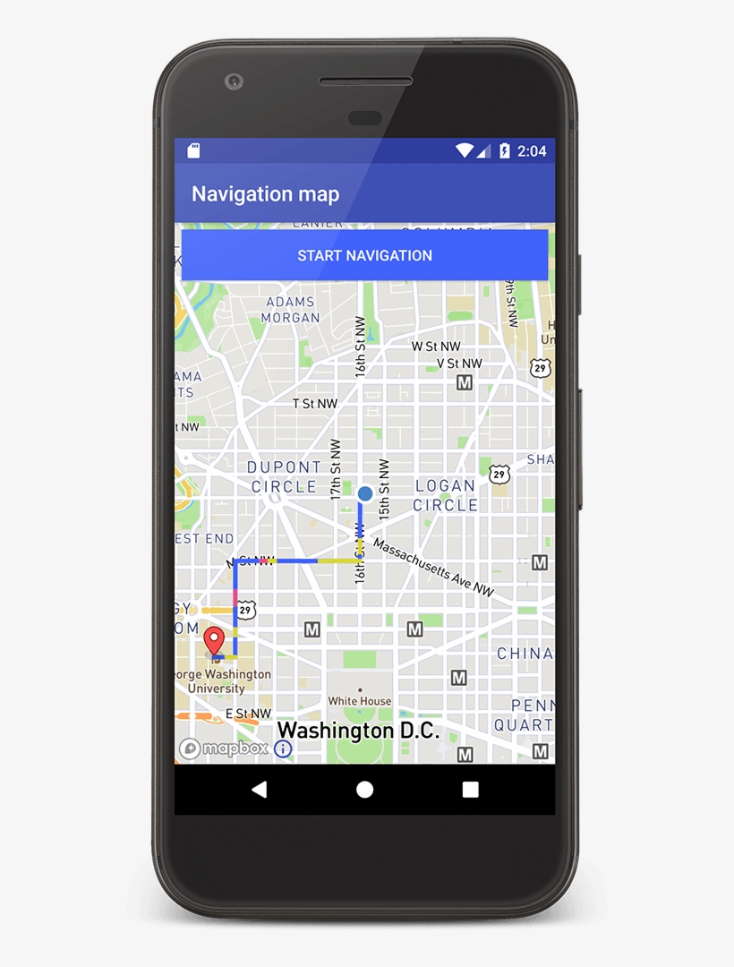An Android Device Displaying A Map, A User's Location, - Map, transparent png #3748804