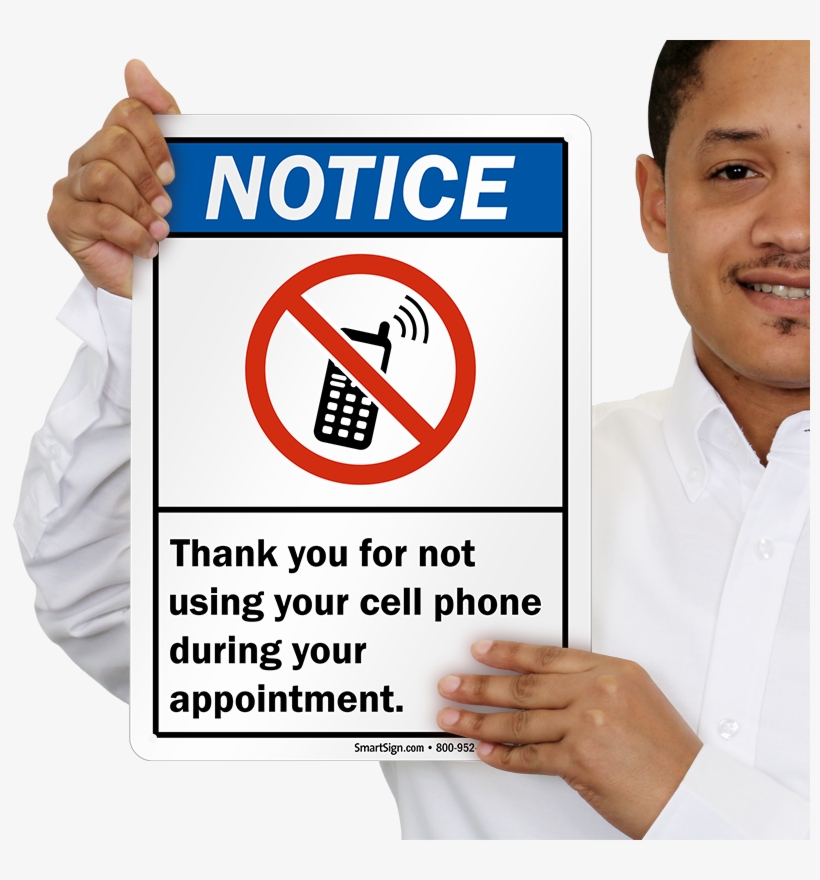 Ansi Notice Sign - Please Put Your Phone On Silent, transparent png #3749068