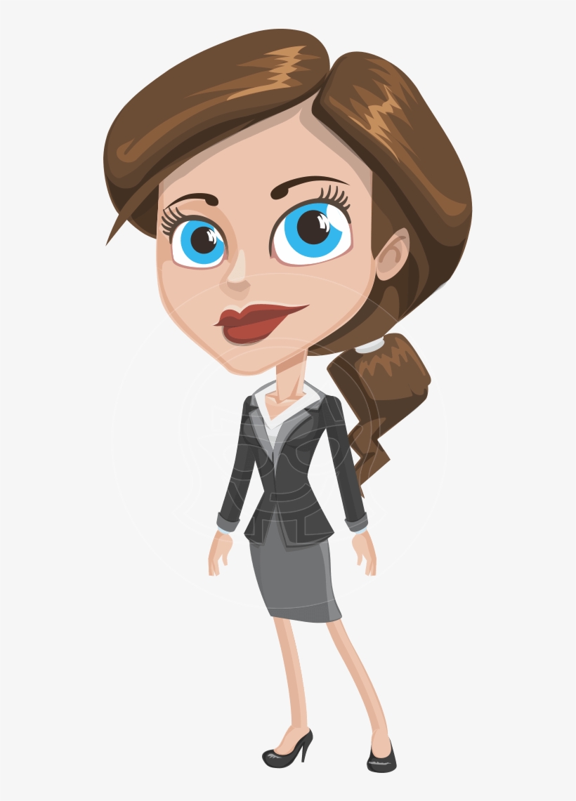 An Attractive Business Woman Prepared As A Fully Functional - Clipart Woman In Office, transparent png #3749122