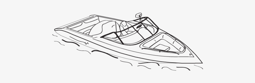 Drawn Boat Ski Boat - Boat, transparent png #3750730