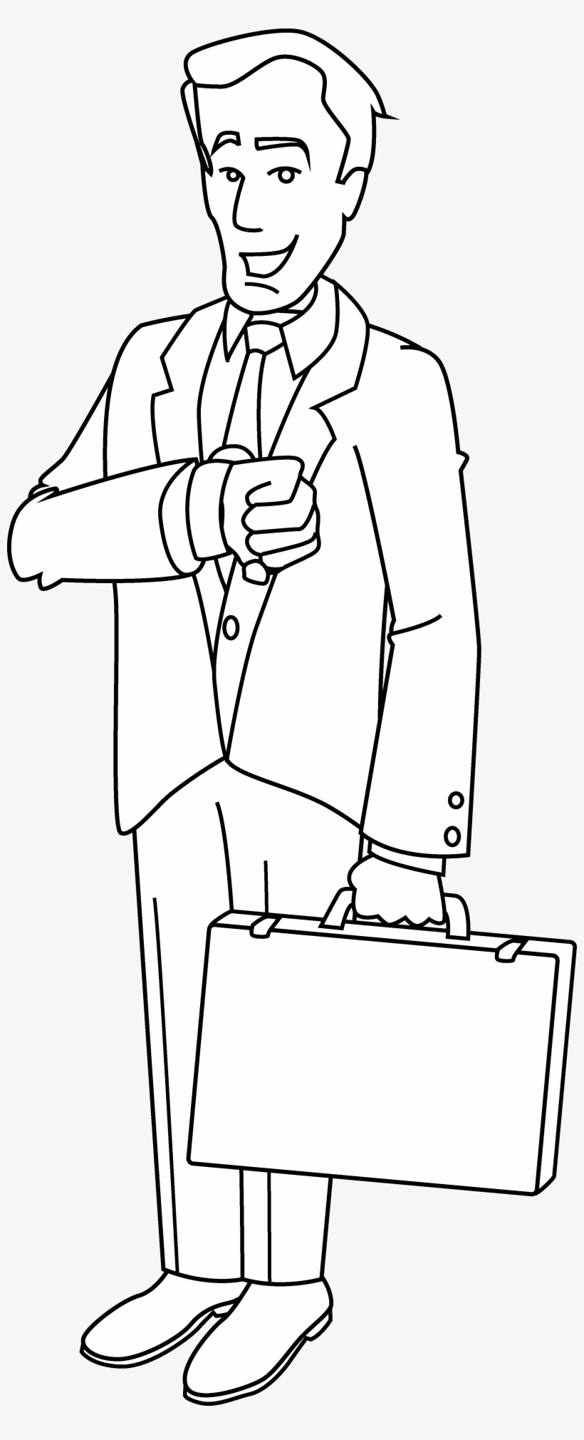 Businessman Clipart Business Person - Businessman Clipart Black And White, transparent png #3751174