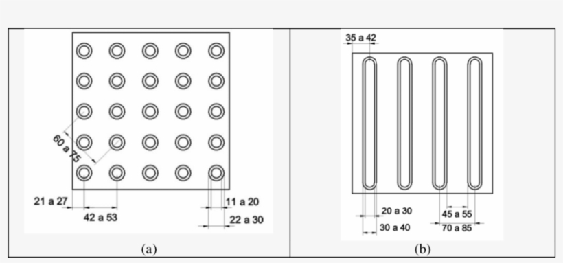 Sinalização Tátil De Alerta E (b) Tátil Direcional - Piso Tatil De Alerta, transparent png #3751643