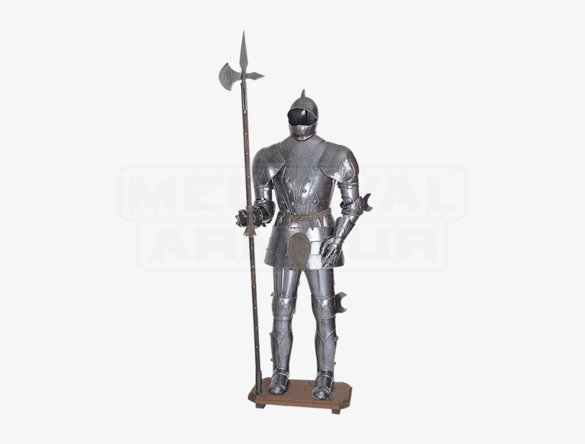Closed Sallet Suit Of Armor Display Ed Medieval Armour - Medieval Suit Of Armour, transparent png #3752324