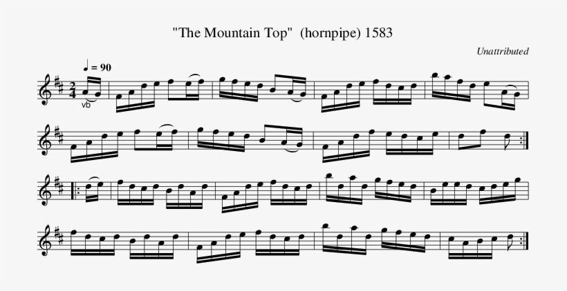 Listen To "the Mountain Top" - Green Sleeve Piano Sheet, transparent png #3752419