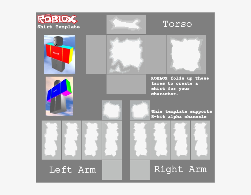 Roblox Torso Template Transparent