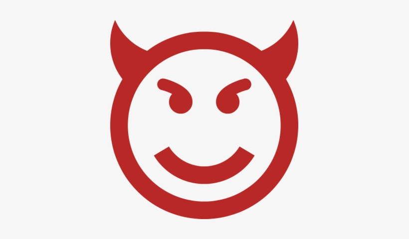 Clipart Info - Black And White Emoji Evil, transparent png #3753438