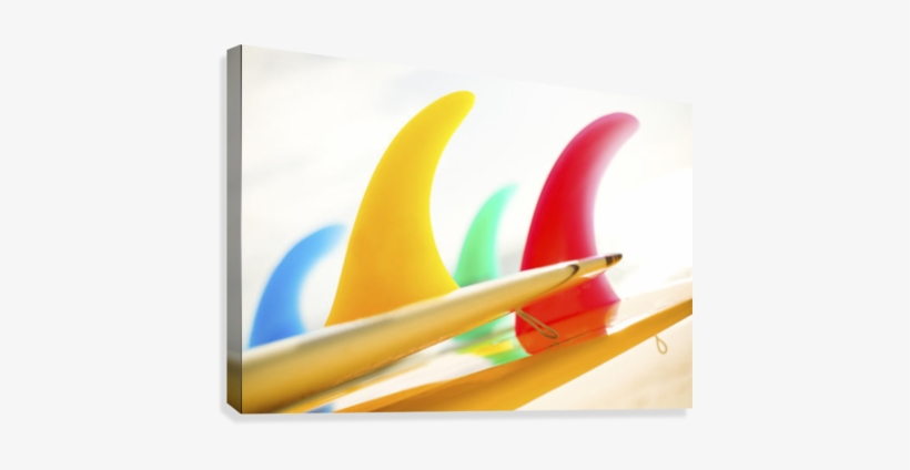 Colorful Surfboards Fins, Bright Sunny Sky In Background - Posterazzi Colorful Surfboards Fins Bright Sunny Sky, transparent png #3753525