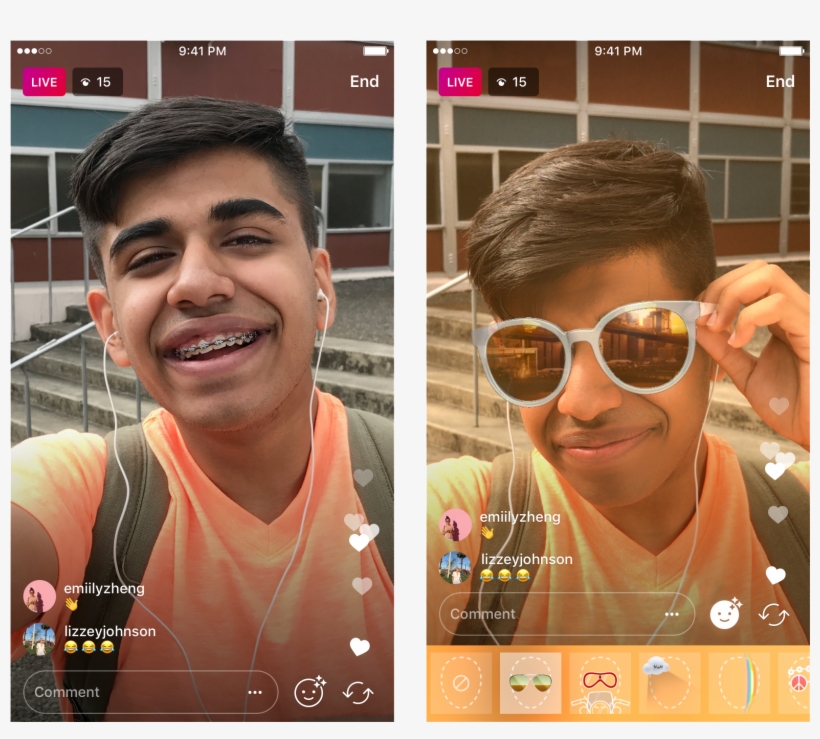 You're Also Able To Switch Between Filters While Streaming, - Instagram Live Face Filters, transparent png #3753706