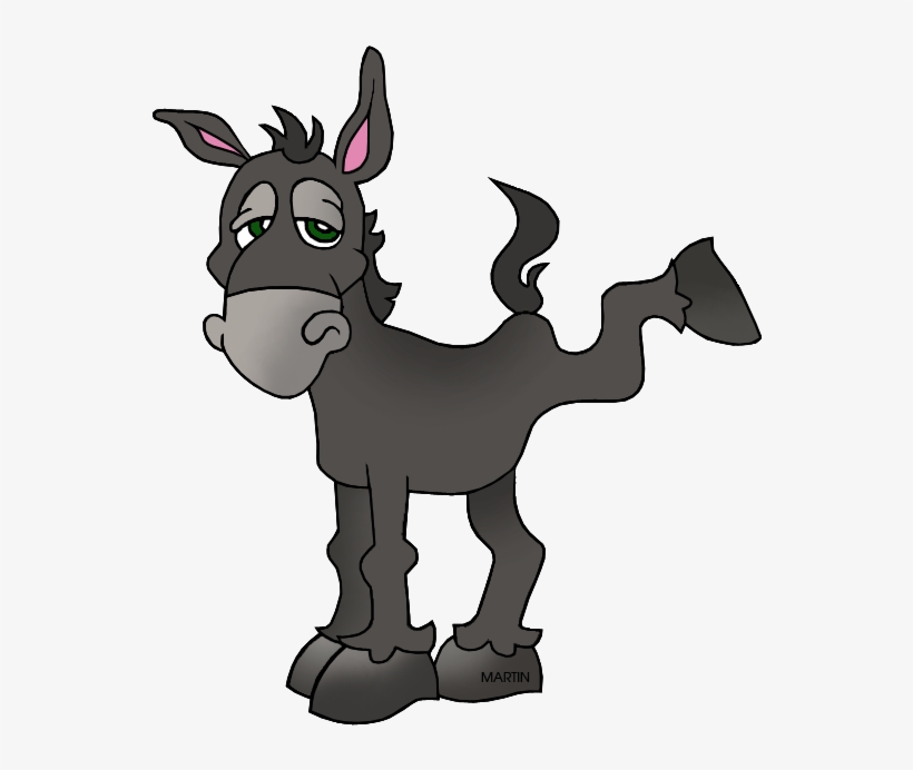 Animals Clip Art By Phillip Martin - Donkey Clip Art, transparent png #3754716