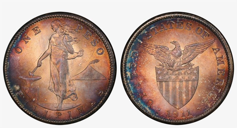 1911-s Peso - Philippines Old Coin List Value, transparent png #3754719