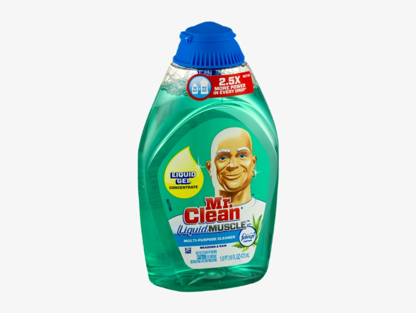 Clean Liquid Muscle Multi-purpose Cleaner With Febreze - Mr Clean Liquid Muscle With Febreze Freshness Cleaner,, transparent png #3754758