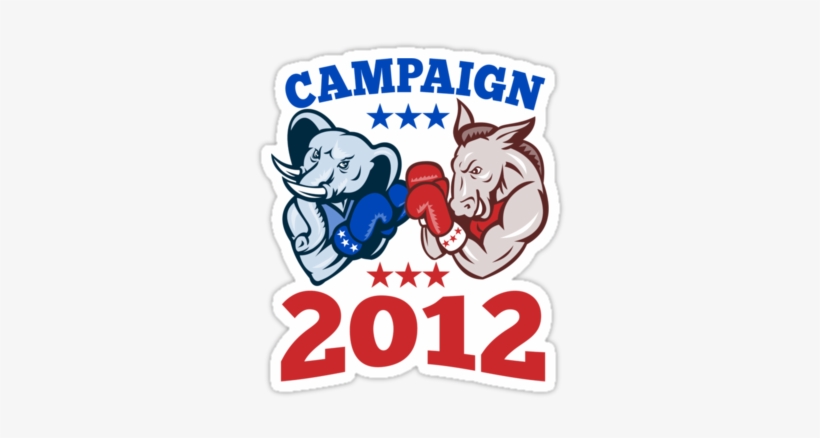 Quotdemocrat Donkey Republican Elephant Campaign - Bam Bam Chalk-10 Oz, transparent png #3754964