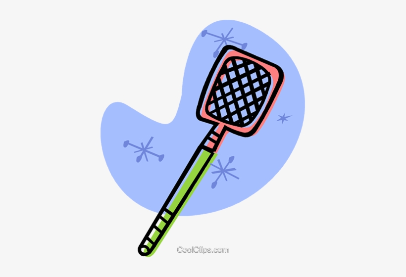 Fly Swatter Royalty Free Vector Clip Art Illustration - Flyswatter Clipart.