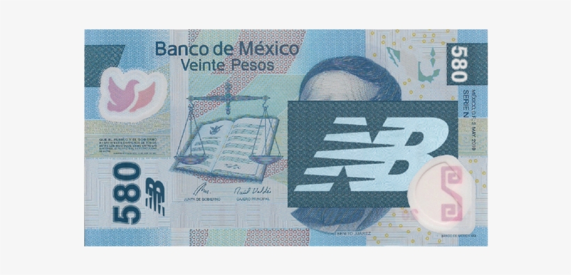 Cash-03 - Mexico 20 Pesos, transparent png #3755102