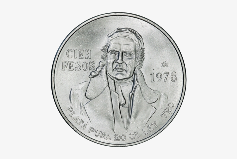 1978 Mexico 100 Pesos Obverse - Quarter, transparent png #3755302