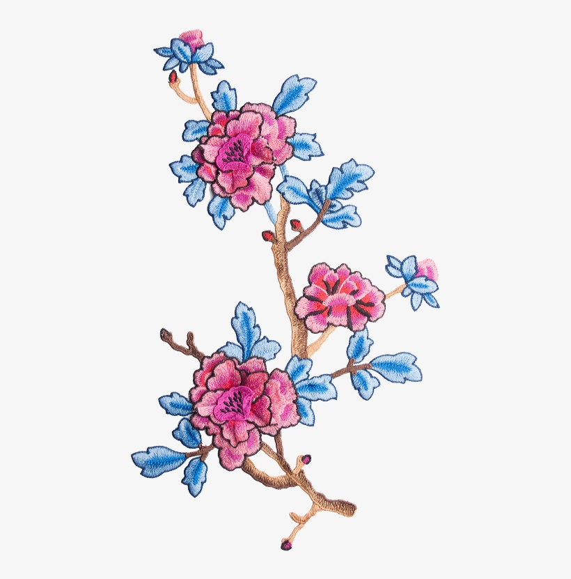 China Factory Direct Price Iron On Fashion Custom Flower - Embroidery, transparent png #3755520