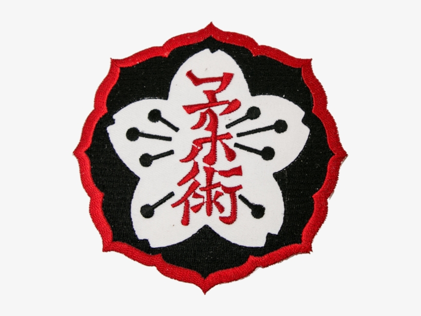 1370 Kanji Flower Patch 4" - Jiu-jitsu Flower Okinawa Martial Arts Patch, transparent png #3755706