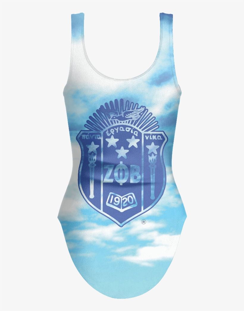 Zeta Phi Beta One Piece Swimsuit - One-piece Swimsuit, transparent png #3755748