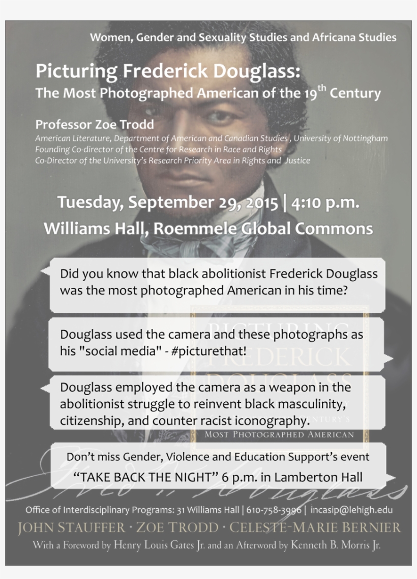 Picturing Frederick Douglass-prof - Poster, transparent png #3756564