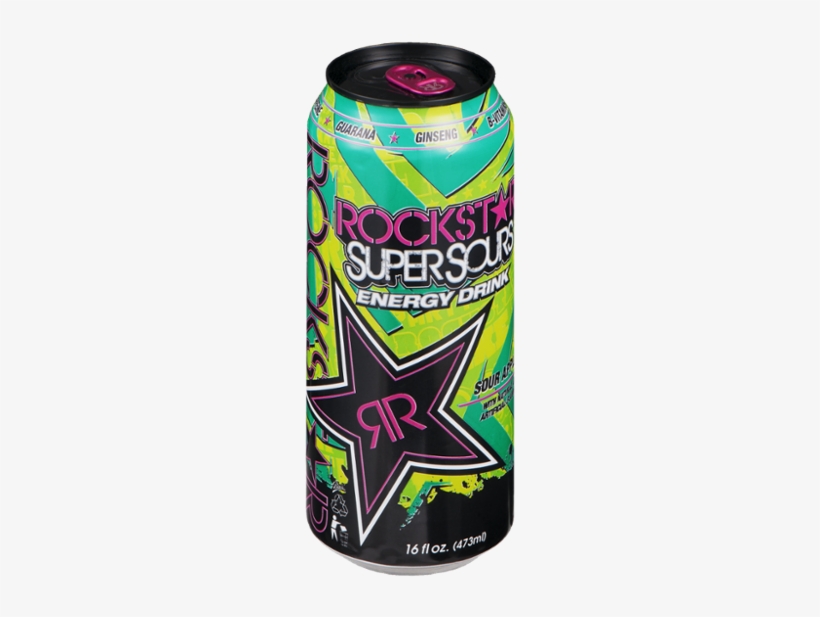 8 Pack - Rockstar Super Sours Energy Drink - Bubbleberry, transparent png #3757266