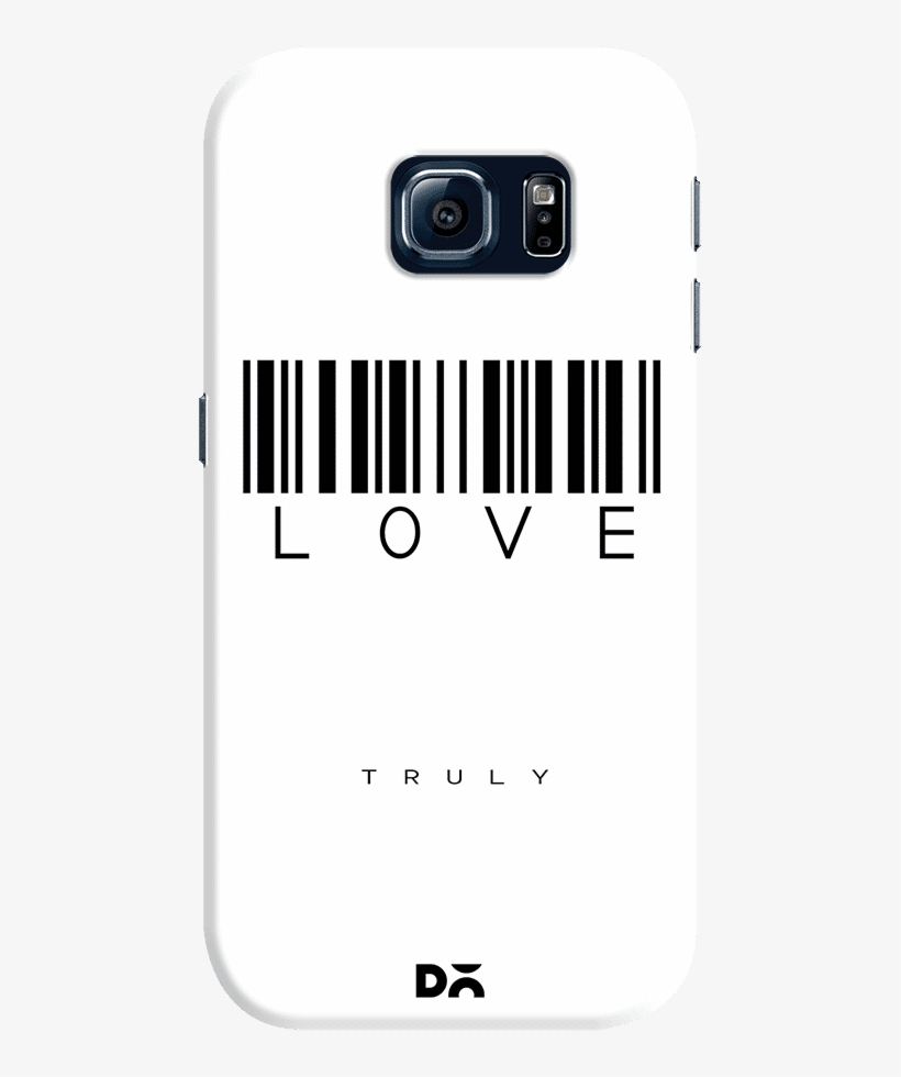 Dailyobjects Barcode Love Truly White Case Cover For - Love Throw Pillow Cover With Insert (16" X 16") By, transparent png #3757547