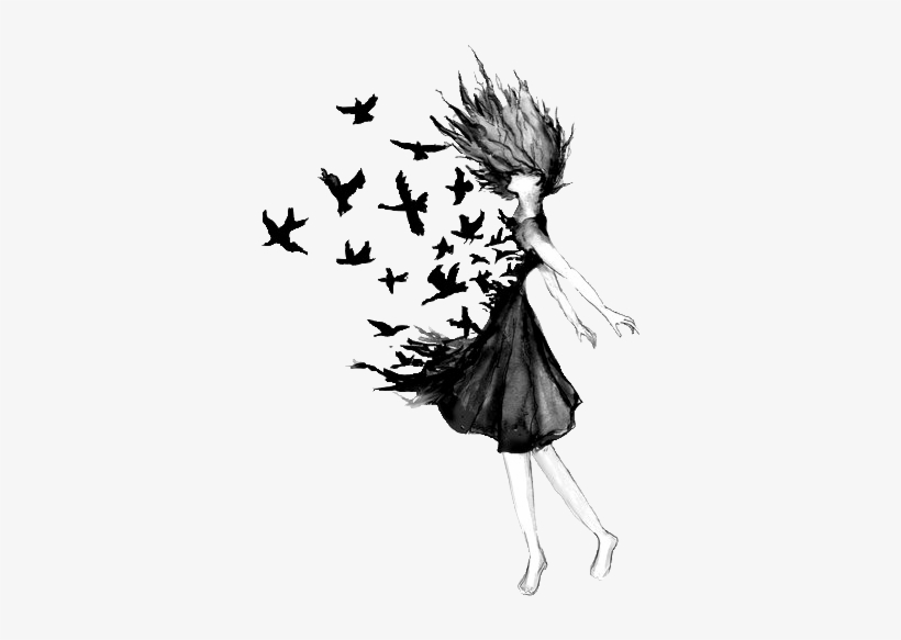 Divergent Fan Art - Pajaros Blanco Y Negro, transparent png #3757603