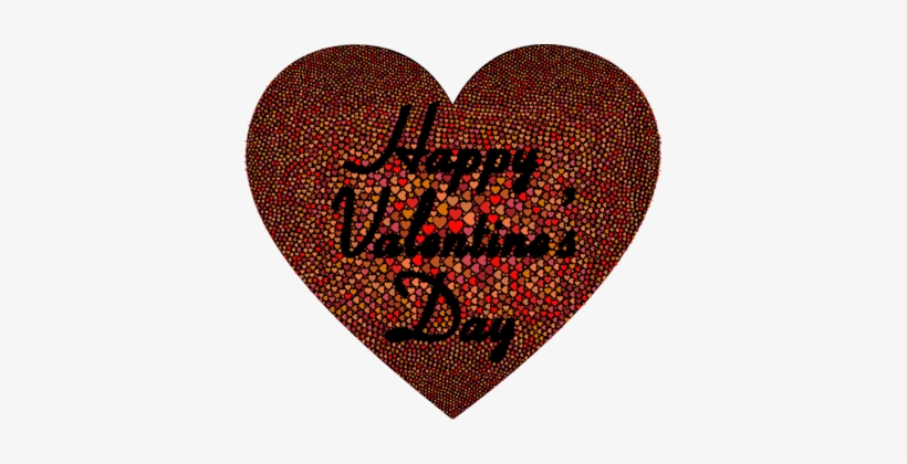 Valentine's Day Heart Vinegar Valentines Dia Dos Namorados - Happy Valentines Day Red And Brown, transparent png #3757639