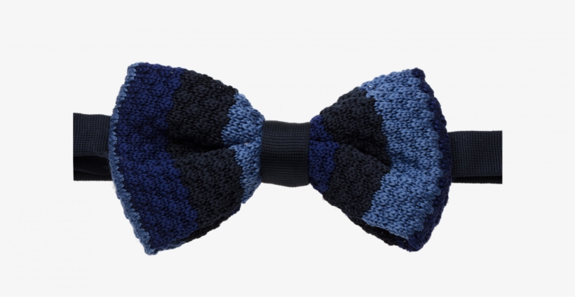 Stripe Knitted Bow Tie - Formal Wear, transparent png #3757854