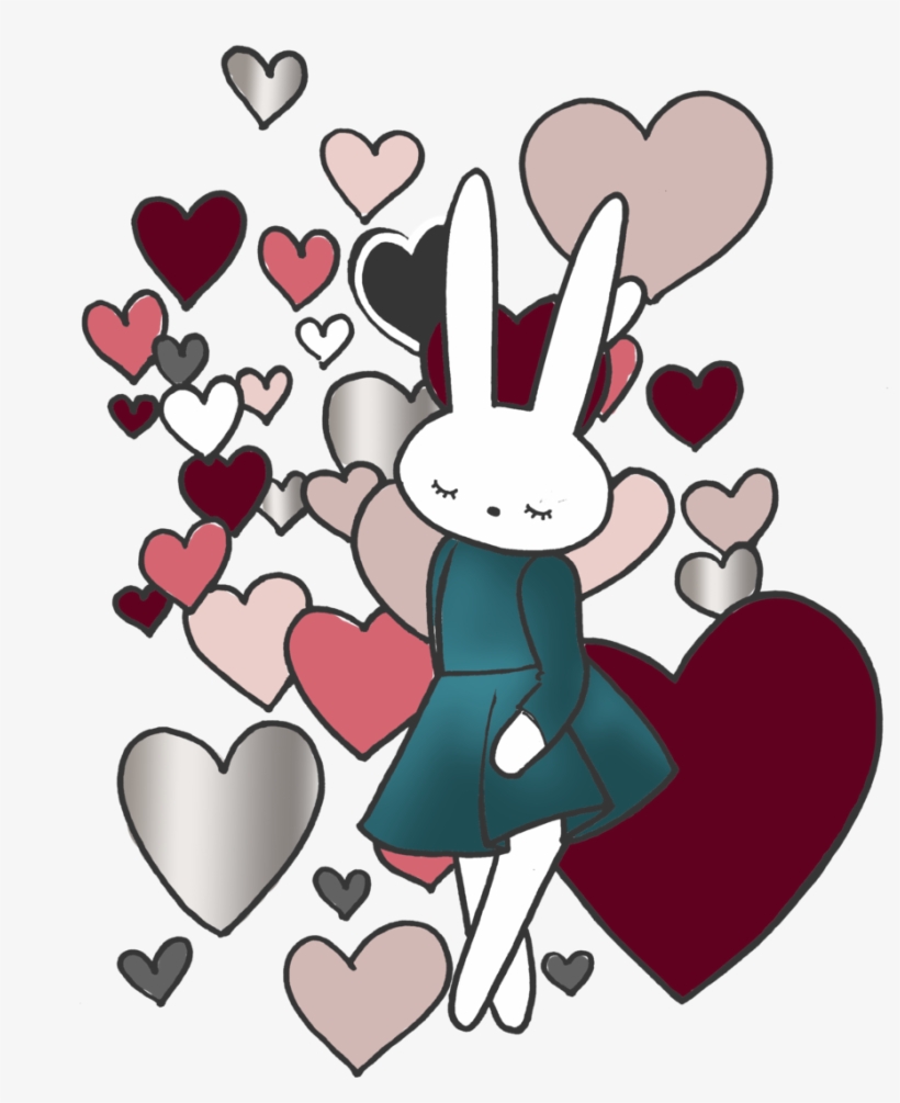 Bunny-hearts, transparent png #3758216