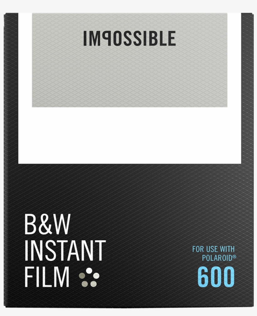 Polaroid 600 Film Black & White Instant Film - Polaroid B&w Instant Film, transparent png #3759579