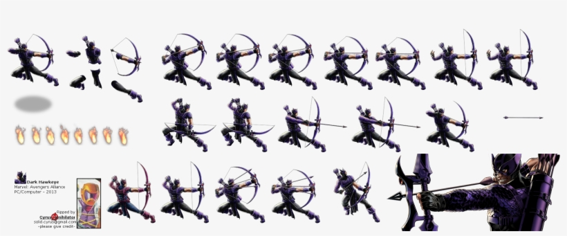 Click For Full Sized Image Dark Hawkeye - Marvel Avengers Alliance Dark Hawkeye, transparent png #3759733