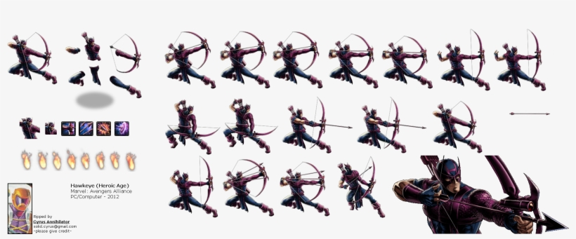 Click For Full Sized Image Hawkeye - Marvel Avengers Alliance Heroic Age Hawkeye, transparent png #3760064