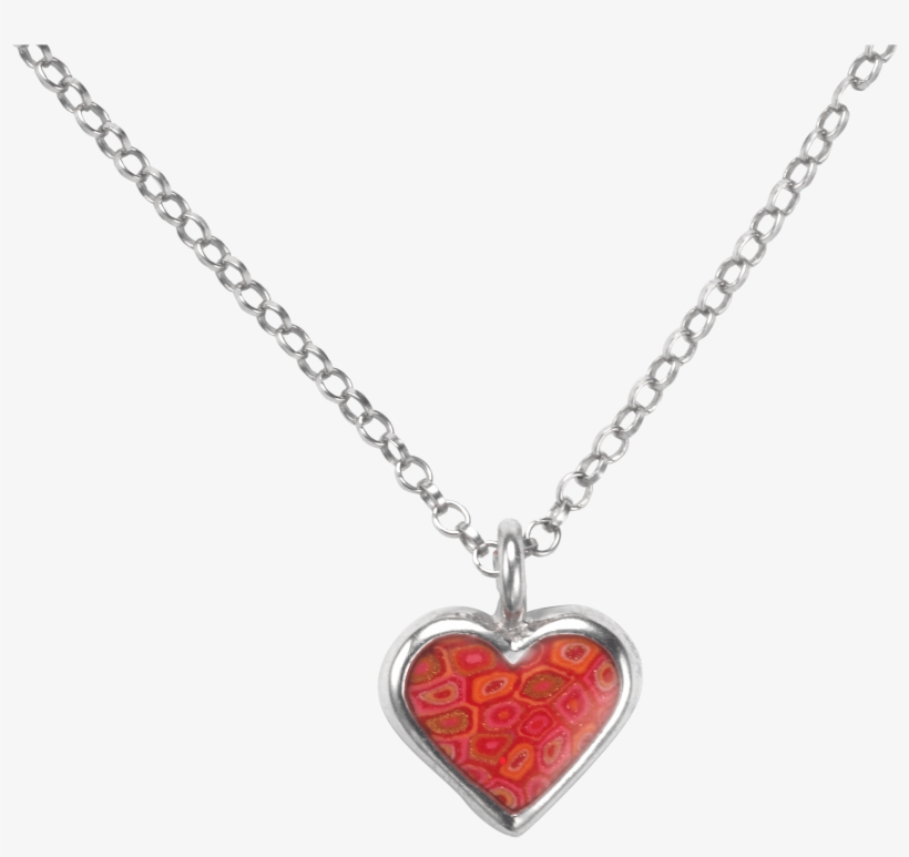 Heart Charm Necklace - 925 Sterling Silver Pendant, transparent png #3760166