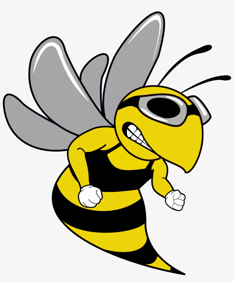 Swim Team Hornet Mascot - Cartoon, transparent png #3760525
