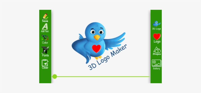 3d Logo Maker 2018 - Twitter Bird, transparent png #3761083