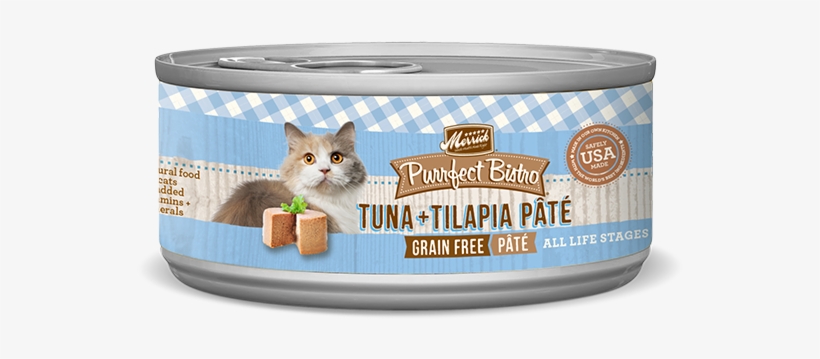 Purrfect Bistro Grain Free Tuna Tilapia Pate - Merrick Purrfect Bistro Grain Free Cat Food - Rabbit, transparent png #3761634