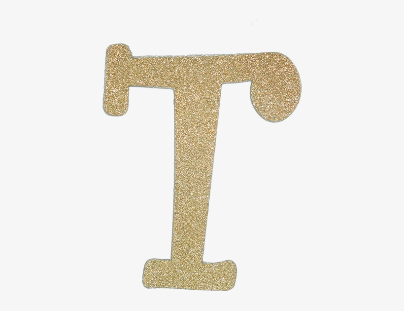Gold Glitter Letter T, transparent png #3761707