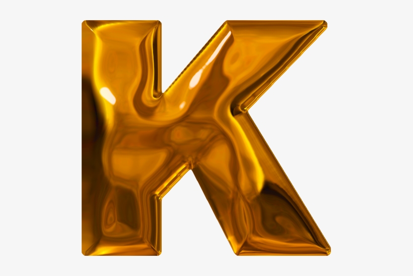 K Letter In Gold, transparent png #3761734