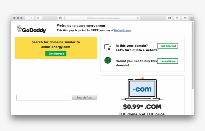Domain Parked By Go Daddy - .com, transparent png #3761792