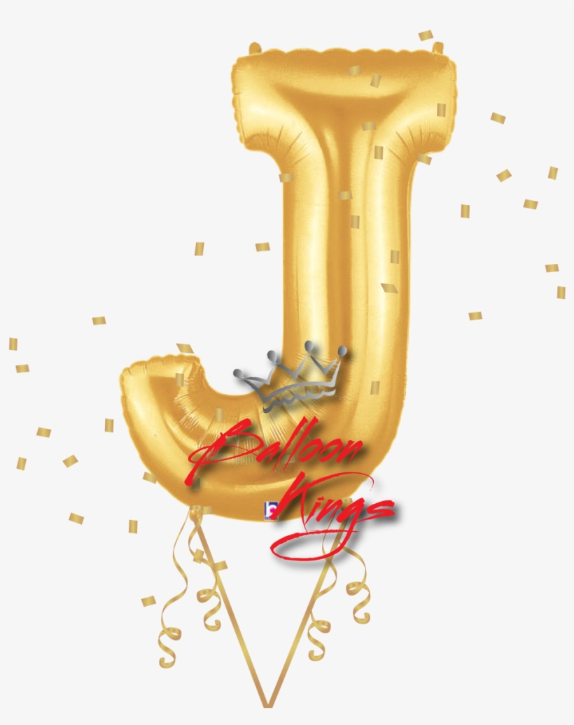 Gold Letter J - Balloon Letters, transparent png #3762104