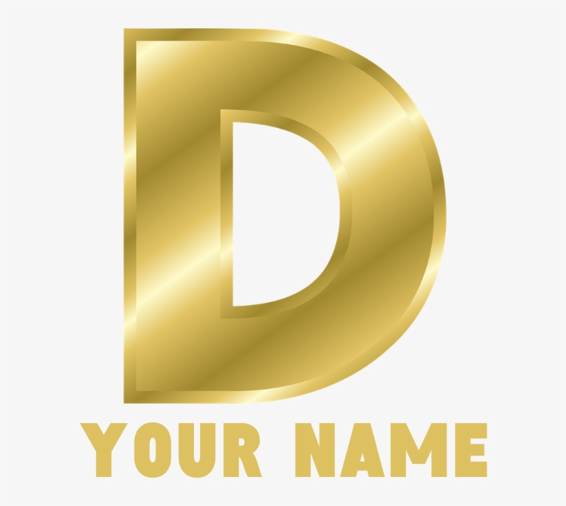 Custom Gold Letter D Mousepad - Gold Letter D Png, transparent png #3762417