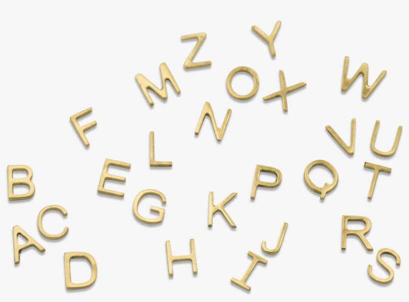 4 Letter Bracelet 14crt Gold - Calligraphy, transparent png #3762449