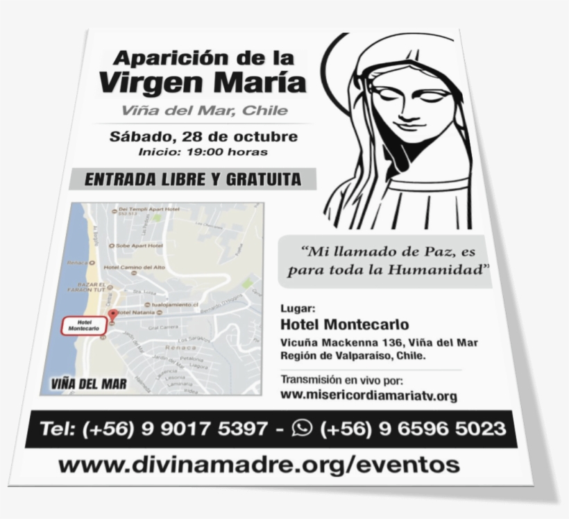 Aparición Extraordinaria De La Virgen María - Line Art, transparent png #3763250