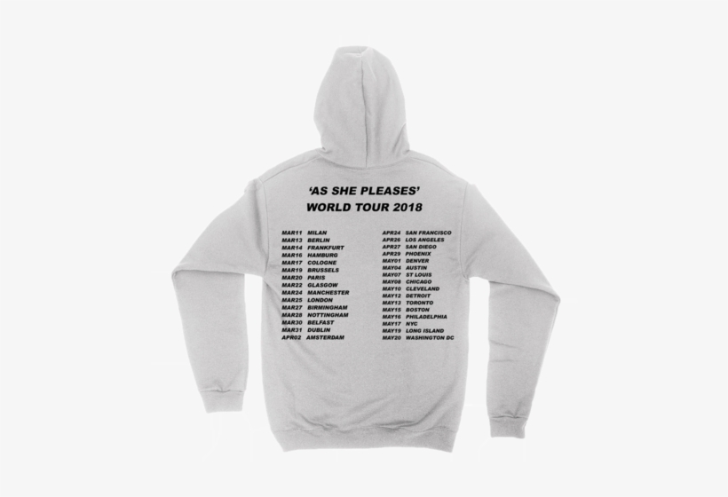 As She Pleases Tour Hoodie - Hoodie, transparent png #3763353