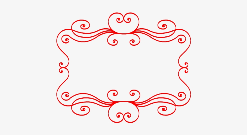 Swirl Frame With Ribbon Effect - Swirl Frame, transparent png #3765092
