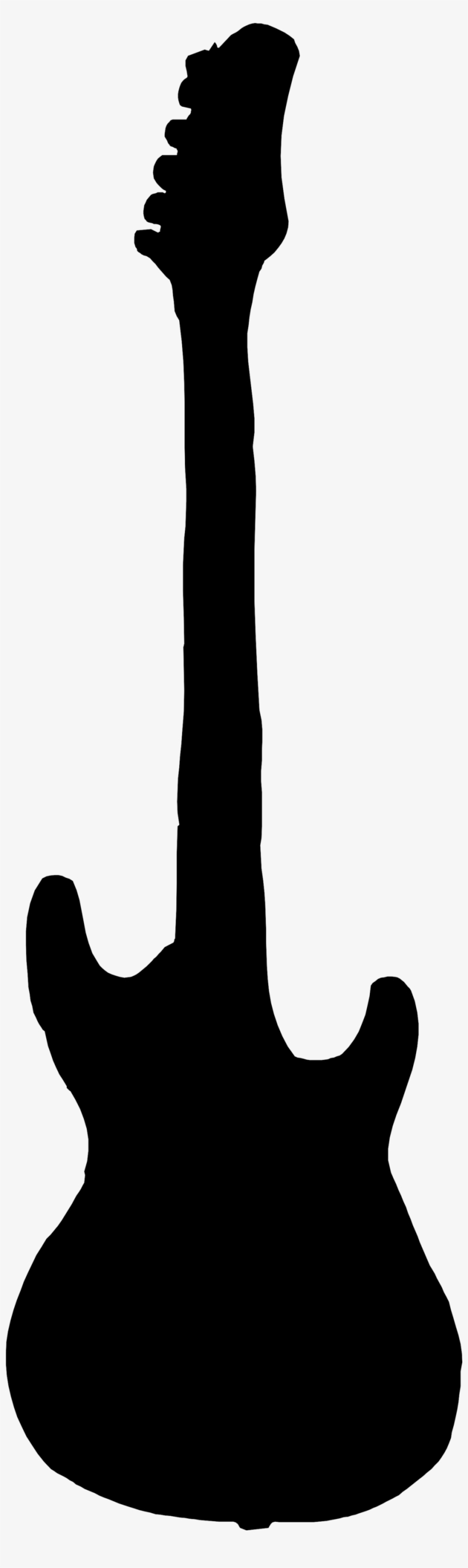 Electric Guitar Silhouette Vector Free - Bass Guitar Silhouette Png, transparent png #3765093